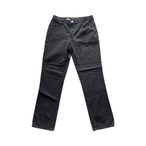 Lee Relaxed Fit Straight Leg Pure Black Jeans Women’s 10 Medium NWT - Picture 1 of 8